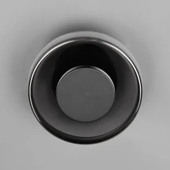 LED-væglampe Celeste, sort/krom, Ø 22 cm glas dæmpbar^Trio Lighting