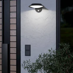 LED-væglampe Cerrisi, bredde 10,5 cm, sort, sensor^EGLO Hot