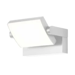 LED-væglampe 9110, hvid, bredde 21 cm, metal, IP54^CMD Online
