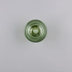 Reality Leuchten LED-væglampe Earl, messing/grøn, glas, Ø 15,5 cm