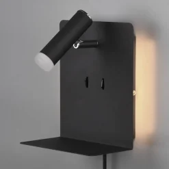 Trio Lighting Væglamper|Væglamper>LED-væglampe Element med hylde sort mat