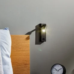 TK Lighting Væglamper>LED-væglampe Enzo kantet med afbryder, sort