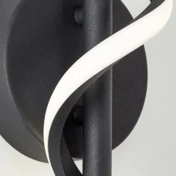 Brilliant LED-væglampe Eunice, bredde 12 cm, sort, metal