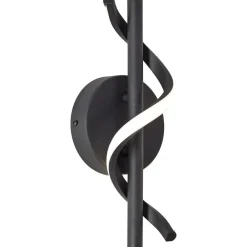 Brilliant LED-væglampe Eunice, bredde 12 cm, sort, metal