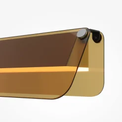 LED-væglampe FLAT, ravfarvet/messing, bredde 30 cm, glas/metal^Maytoni Online