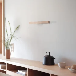 LED-væglampe i træ Teo, fyr, 46 cm, 3000 K^TK Lighting