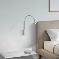 LED-væglampe Justi, nikkelfarvet, højde 52 cm, metal^FISCHER & HONSEL Hot