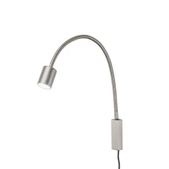 LED-væglampe Justi, nikkelfarvet, højde 52 cm, metal^FISCHER & HONSEL Hot