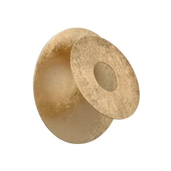 LED-væglampe Leano, rund linse, guld, indirekte^Trio Lighting Outlet