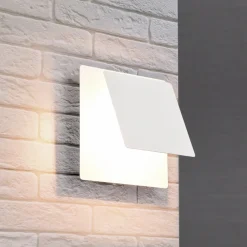 Trio Lighting LED-væglampe Mio, firkantet linse, mat hvid, indirekte