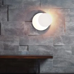 LED-væglampe Mio, rund linse, mat hvid, indirekte^Trio Lighting Discount