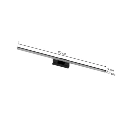 LED-væglampe Miroir 80 cm sort 3000K^MCJ