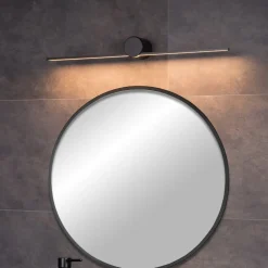 LED-væglampe Mizar, 60 cm, sort, IP44^Lucide Discount