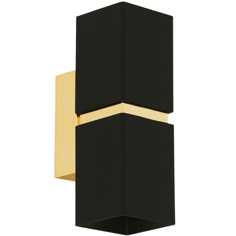 EGLO Væglamper>LED-væglampe Passa med to lyskilder, sort-gylden