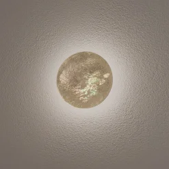 LED-væglampe Ring S, Ø 15 cm, krydsfiner, guldfarvet^Nowodvorski Lighting Online