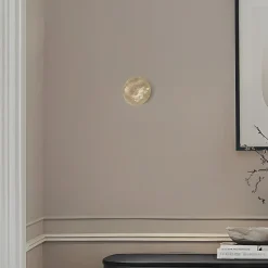 LED-væglampe Ring S, Ø 15 cm, krydsfiner, guldfarvet^Nowodvorski Lighting Online