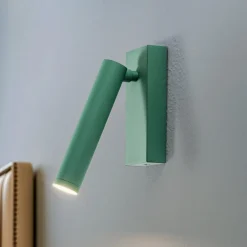 Argon LED-væglampe Rulo, grøn, stål, 3000 K