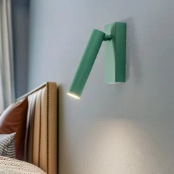 Argon LED-væglampe Rulo, grøn, stål, 3000 K