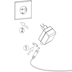 FISCHER & HONSEL LED-væglampe Sten, dæmpbar med håndbevægelse