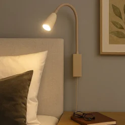 FISCHER & HONSEL Væglamper>LED-væglampe Sten, sandfarvet, højde 61 cm Gestestyring