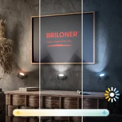 LED-væglampe Tari, sort, CCT, touchdæmper, USB^Briloner Hot