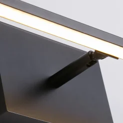 Searchlight LED-væglampe til badeværelset Amalfi, sort mat, bredde 61 cm, stål