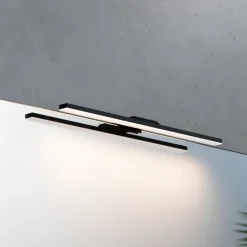 LED-væglampe til badeværelset Modena IP44 sort, 4.000 K, bredde 40 cm^MCJ Discount