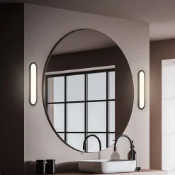 Briloner Væg- Og Spejllamper|Væglamper>LED-væglampe til badeværelset Pil, sort, bredde 35 cm, plast