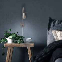 Briloner LED-væglampe Tusa, nikkel, metal, 45 cm, fleksibel arm