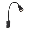 Briloner LED-væglampe Tusi med fleksarm, sort