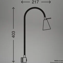 LED-væglampe Tuso, beige, sengemontering, metal, fleksibel arm^Briloner Discount