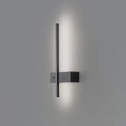 Milagro Lighting LED-væglampe Vision, højde 30 cm, metal, sort, 3.000 K