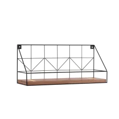 LED-væglystavle med træhylde, 45x15cm^JUST LIGHT. GmbH New