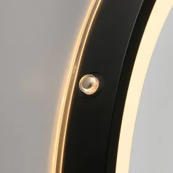 LED-vægspegel VIDRO, sort, Ø 40 cm, powerbank, hængende^Paul Neuhaus Clearance