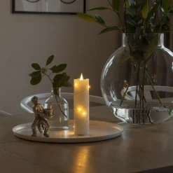 Konstsmide Christmas Julepynt|Led Stearinlys>LED-vokslys creme lys farve rav 17,8 cm