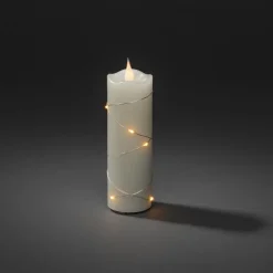 LED-vokslys creme lys farve rav 15,2 cm^Konstsmide Christmas Discount