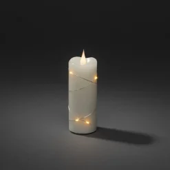 LED-vokslys creme lys farve rav 12,7 cm^Konstsmide Christmas Online