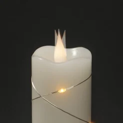 LED-vokslys creme lys farve rav 12,7 cm^Konstsmide Christmas Online