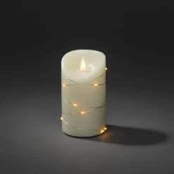 Konstsmide Christmas LED-vokslys hvid Lysfarve varm hvid 17,8 cm