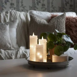 Konstsmide Christmas LED-vokslys hvid Lysfarve varm hvid 17,8 cm