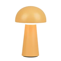 Reality Leuchten Lennon LED-bordlampe, IP44, batteri, Touchdim gul