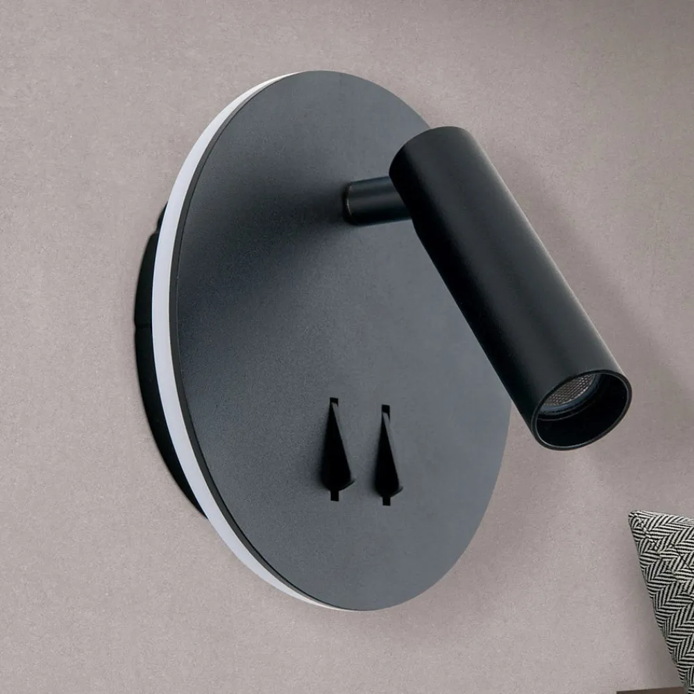 ORION Væglamper>Lenny LED-væglampe med 2 lyskilder, sort