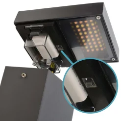 Lerna LED-gadelampe, højde 100 cm, CCT, grå, stikkontakter^Deko-Light Clearance