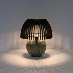 LED-bordlampe Alba, grå/beige, højde 41 cm^Les Jardins Hot