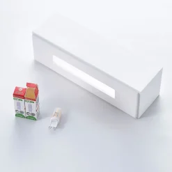 Lindby Lidby væglampe Benno, 29 cm, gips, hvid, kantet, G9