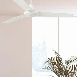 Lige hvid loftventilator ECO INDUS^FARO BARCELONA Discount