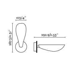 Liggera væglampe, sort, stål, bredde 10,3 cm^FARO BARCELONA