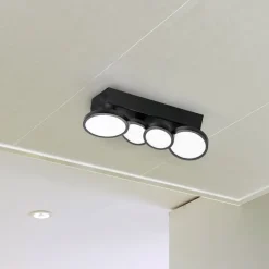 Aqua LED-loftlampe GU10 4 lyskilder sort^LIGHTME Clearance