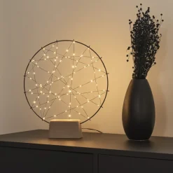 Lille ring LED-silhuet med træfod^Konstsmide Christmas