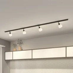 Lindby Skinnesystem>1 lyskilde skinnesystem Linaro, E14, 4 lyskilder, sort